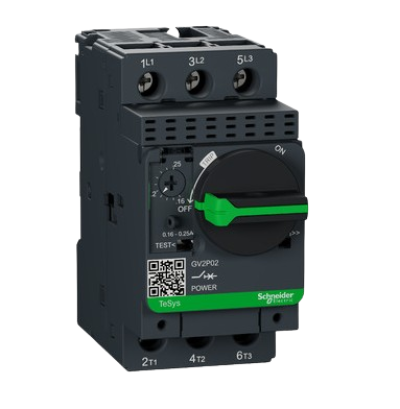 GV2-P02 Tele" Motor CB, setting 0.16-0.25 A