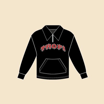 TROFI Circus Long Sleeve Polo zip - Perfect Night (Pre-Order 30-45 Days)