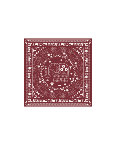 TROFI - EleCharm -  Scarf - Red Elephant