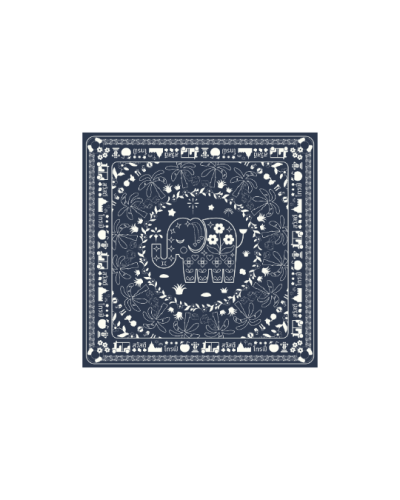 TROFI - EleCharm -  Scarf - Blue Elephant