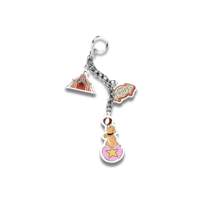 TROFI Circus Keyring ***Gold Chain Series*** - SanSan / WuWu / Snowy ( Random )