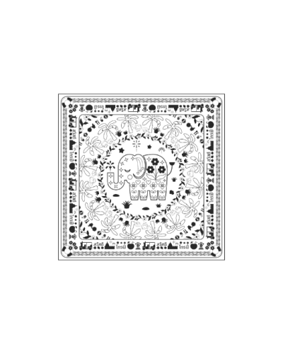 TROFI - EleCharm -  Scarf - White Elephant