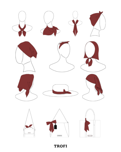 TROFI - EleCharm -  Scarf - Red Elephant