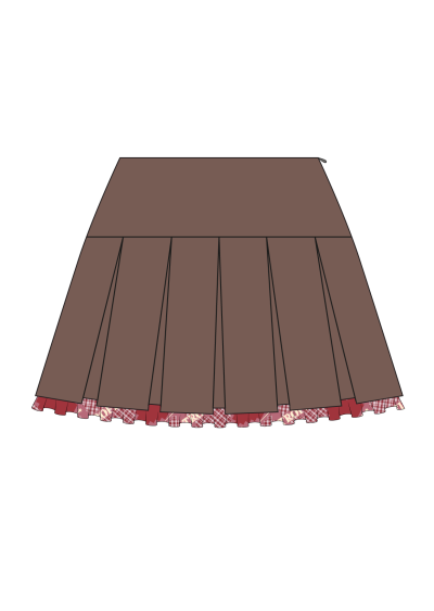 [Pre-Order] Summer2026 - Double Layer - Brown Skirt