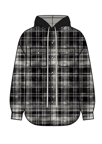 [Pre-Order] Summer2026 - Grey Plaid Hood