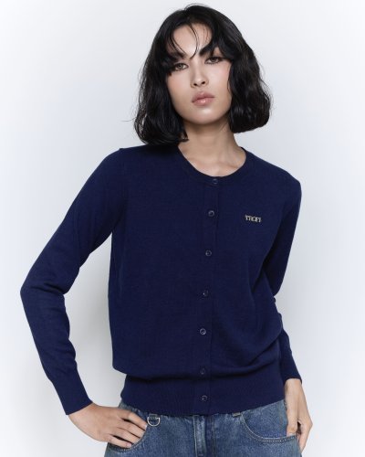 TFF - Baby Cardigan Font Logo - Navy Blue