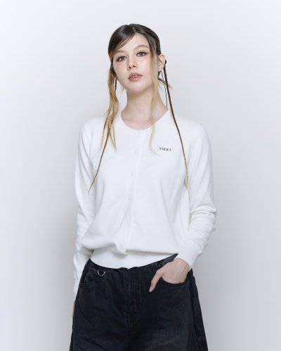 TFF - Baby Cardigan Font Logo - White