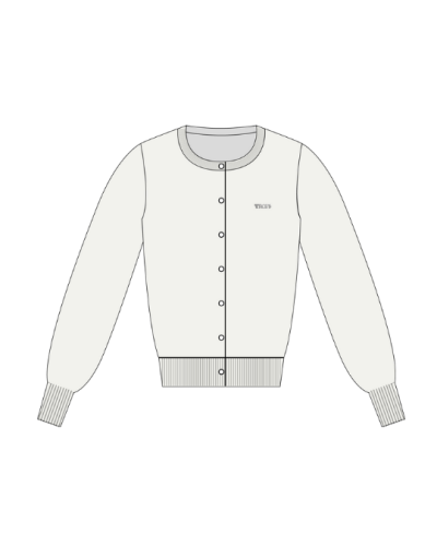 TFF - Baby Cardigan Font Logo - White