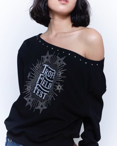 TFF - Off Shoulder Sweater Flex - Black