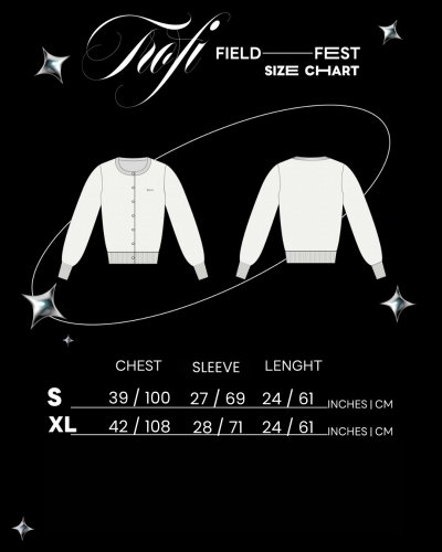 TFF - Baby Cardigan Font Logo - White