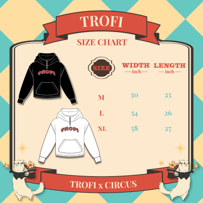 TROFI Circus Winter Hood - White Sky