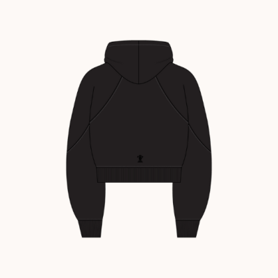 TROFI Walkway Cropped Hoodie - Black ( Available until out of stock ***จนกว่าสินค้าจะหมด*** )