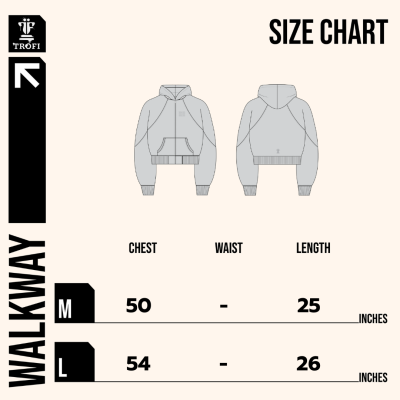 TROFI Walkway Cropped Hoodie - Smoke ( Available until out of stock ***จนกว่าสินค้าจะหมด*** )