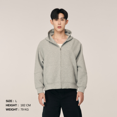 TROFI Walkway Cropped Hoodie - Smoke ( Available until out of stock ***จนกว่าสินค้าจะหมด*** )