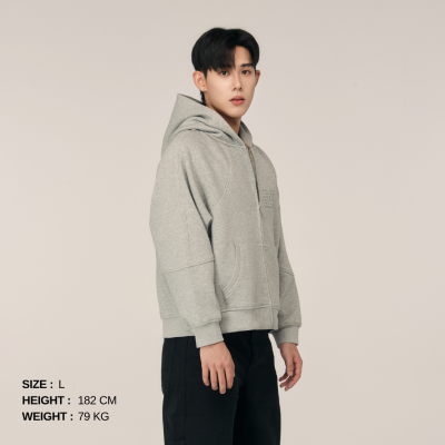 TROFI Walkway Cropped Hoodie - Smoke ( Available until out of stock ***จนกว่าสินค้าจะหมด*** )
