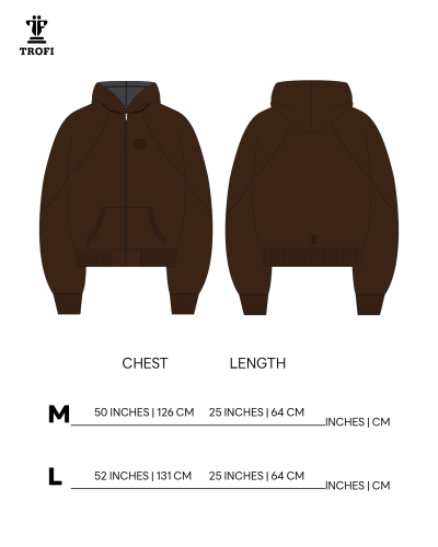 TYT-Cropped Hood-Wood Brown