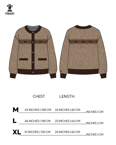 TYT-Contrast Trim Knit Cardigan