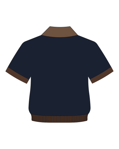TYT-Contrast Collar Cropped Shirt