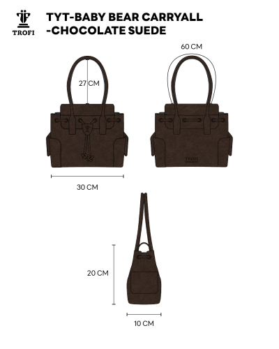 TYT-Baby Bear Carryall-Chocolate Suede