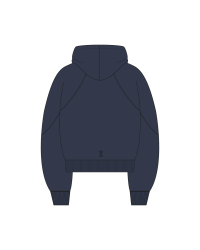 TYT-Cropped Hood-Navy Blue