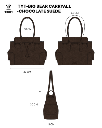 TYT-Big Bear Carryall-Chocolate Suede