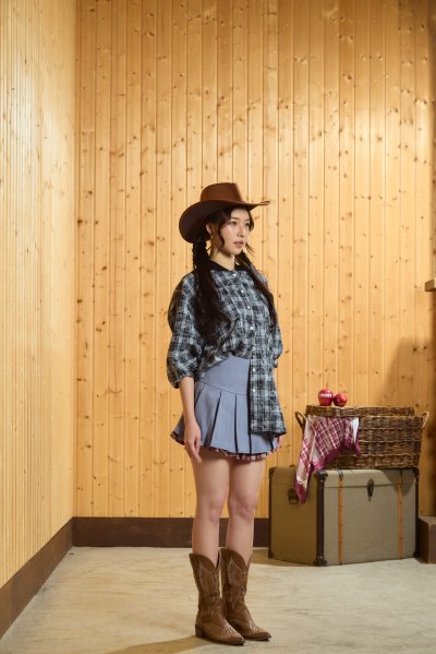 [Pre-Order] Summer2026 - Grey Plaid Hood