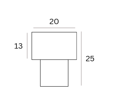 FutureTech ปุ่มจับสี่เหลี่ยม 20x25
