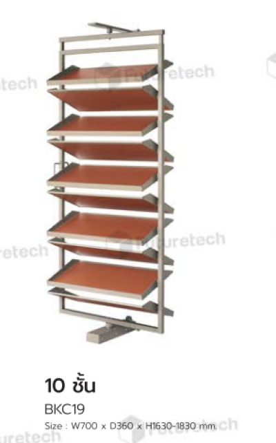 FutureTech ชั้นวางรองเท้าแบบดึงออก หมุนได้ 360 องศา สำหรับหน้าบานตู้กว้าง 800 มม.