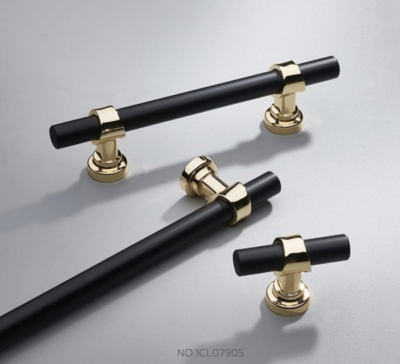 FutureTech เซ็ทมือจับ ปุ่มจับ อลูมิเนียม สีทอง-ดำด้าน (96, 160 mm.)