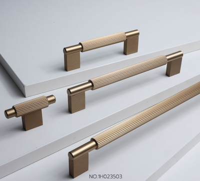 FutureTech มือจับอลูมิเนียม สีทองแฮร์ไลน์ (96, 160, 320 mm.)