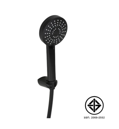 HAFELE ชุดฝักบัวพร้อมสายและขอแขวน ปรับ 3 ระดับ สีดำ