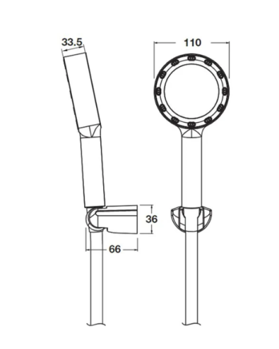 HAFELE ชุดฝักบัว X-JET พร้อมสายและขอแขวน สีดำ