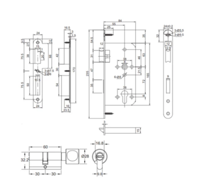 HAFELE ชุดมือจับก้านโยกซิงค์อัลลอย สีทองเหลืองปัดด้าน