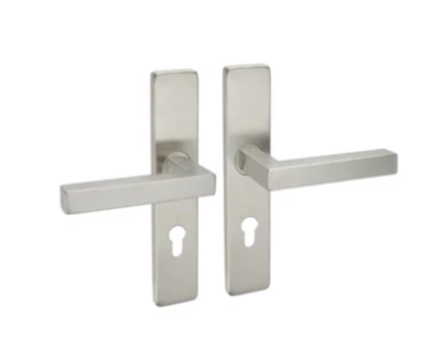 HAFELE ชุดมือจับก้านโยกเพลทยาวสแตนเลสสตีล รุ่น พรีเมียม (สำหรับประตูทางเข้า)