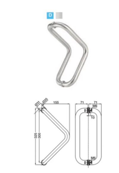 HAFELE มือจับดึง สแตนเลสสตีล รุ่นมาตรฐาน