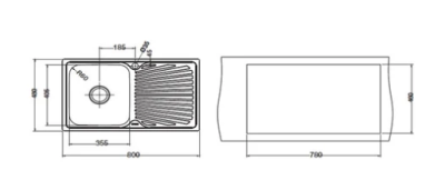 HAFELE อ่างล้างจานแบบติดตั้งบนเคาน์เตอร์: เอลการ์ ซีรี่ย์