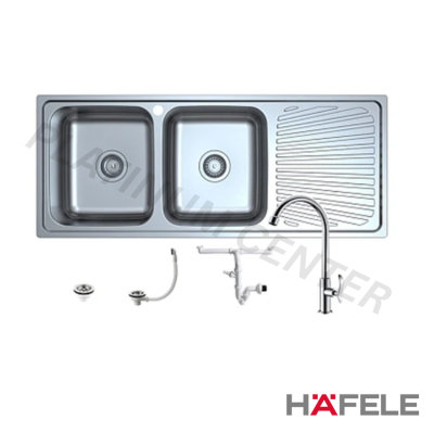 HAFELE อ่างล้างจานแบบติดตั้งบนเคาน์เตอร์: เอลการ์ ซีรี่ย์ - อ่างหลุมซ้าย