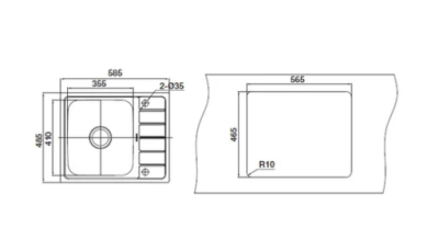 HAFELE อ่างล้างจานแบบติดตั้งบนเคาน์เตอร์: อิโคโน่ ซีรี่ย์