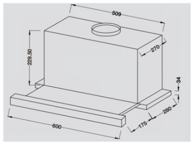HAFELE เครื่องดูดควันแบบสลิมไลน์ ขนาด 60 ซม.