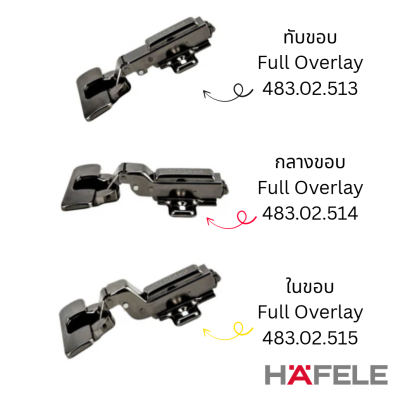HAFELE บานพับถ้วย 35 มม. Soft Close 5000 SM พร้อมระบบปิดแบบนุ่มนวล มุมเปิด 110° - สีดำ