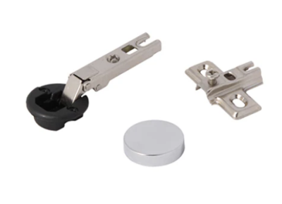 HAFELE บานพับถ้วย 35 มม. สำหรับกระจก 4-6 มม. ฝาขอบสีเงินทรงกลม