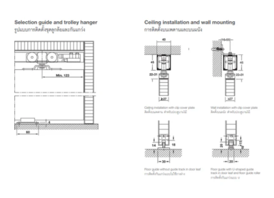 HAFELE อุปกรณ์บานเลื่อน รุ่นไซเลนท์ 250/A