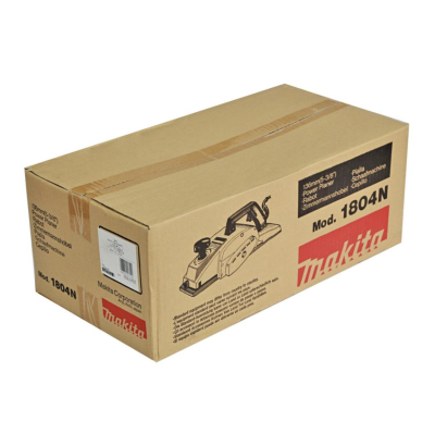 MAKITA 1804N กบไสไม้ไฟฟ้า ขนาด 5-3/8 นิ้ว (136 มม.) กำลังไฟ 960 วัตต์ กบกินเนื้อไม้ลึก 3 มม. ความเร็วรอบตัวเปล่า 16,000 รอบ/นาที (มากีต้า)