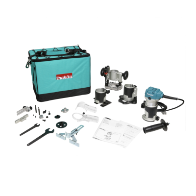 MAKITA RT0700CX3 ทริมเมอร์ กำลังไฟ 710 วัตต์ ขนาด 6 มม. (1/4 นิ้ว), 8 มม. (3/8 นิ้ว) ความเร็วรอบตัวเปล่า 10,000 - 30,000 รอบ/นาที (มากีต้า)