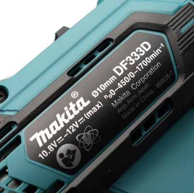 MAKITA DF333DWYE สว่านไขควงไร้สาย 12 โวลต์ ขนาด 3/8 นิ้ว แรงบิดหมุน 28 นิวตันเมตร รวมแบตเตอรี่และแท่นชาร์จ (มากีต้า)