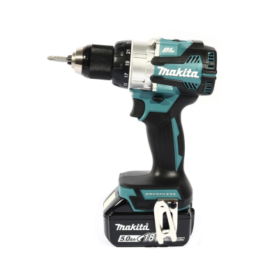 MAKITA DHP489RTJ สว่านกระแทกไร้สาย 18 โวลต์ ขนาด 13 มม. (1/2 นิ้ว) แรงบิดหมุน 80 นิวตันเมตร รวมแบตเตอรี่-แท่นชาร์จ (มากีต้า)