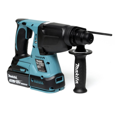 MAKITA DHR242RFE สว่านโรตารี่ไร้สาย 18 โวลต์ ขนาด 24 มม. (15/16 นิ้ว) ขนาดหัวจับดอกสว่าน 1/2 นิ้ว ใช้กับดอกสว่าน SDS PLUS รวมแบตเตอรี่-แท่นชาร์จ (มากีต้า)
