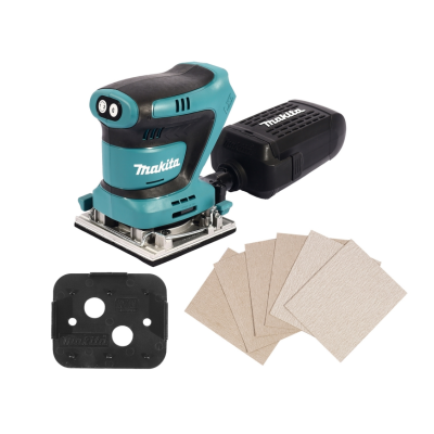 MAKITA DBO482Z เครื่องขัดกระดาษทรายไร้สาย 18 โวลต์ 150 มม. (6 นิ้ว) ความเร็วการขัดต่อนาที 11,000 - 14,000 ความเร็ว/นาที ไม่รวมแบตเตอรี่และแท่นชาร์จ (มากีต้า)