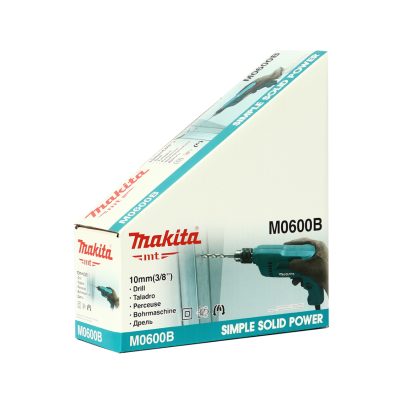 MAKITA M0600B สว่านไฟฟ้า ขนาด 3/8 นิ้ว กำลังไฟ 400 วัตต์ เจาะเหล็ก 10 มม. เจาะไม้ 20 มม. ความเร็วรอบตัวเปล่า 0-3,000 รอบ/นาที ปรับรอบซ้าย-ขวา (มากีต้า : MT-Series)