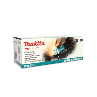 MAKITA M9513B เครื่องเจียรไฟฟ้า ขนาด 4 นิ้ว กำลังไฟ 850 วัตต์ ความเร็วรอบตัวเปล่า 11,000 รอบ/นาที สวิตช์ท้าย (มากีต้า : MT-Series)